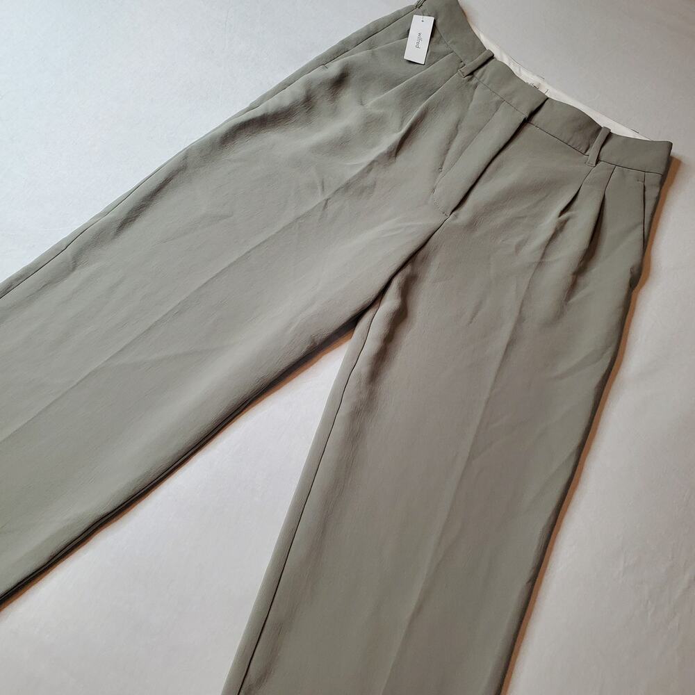 Aritzia Wilfred Women's Size 10 NWT Effortless Wide Leg Crepe Pant Basalt Grey